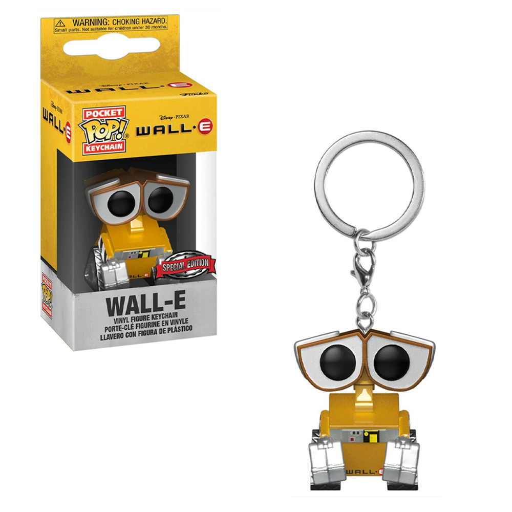 Funko POP! Keychain: Disney Pixar - Wall-E (Metallic) Pocket Keychain Special Edition Exclusive - Bards & Cards