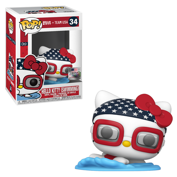 Funko POP! Hello Kitty Sports x Team USA - Swimming Hello Kitty Vinyl Figure #34 - Bards & Cards