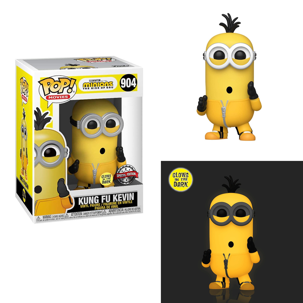 Funko POP! Minions 2 - Kung Fu Kevin (Glow in the Dark) Vinyl Figure #904 Special Edition Exclusive [READ DESCRIPTION] - Bards & Cards