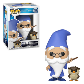 Funko POP! Disney: Sword in the Stone - Merlin with Archimedes Vinyl Figure #1100 - Bards & Cards