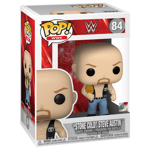 Funko POP! WWE - Stone Cold Steve Austin with Belt Vinyl Figure #84 - Bards & Cards