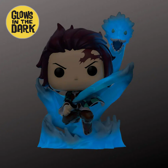 Funko POP! Demon Slayer: Kimetsu no Yaiba - Tanjiro Kamado (Water Breathing) GITD Vinyl Figure #867 Special Edition Exclusive - Bards & Cards