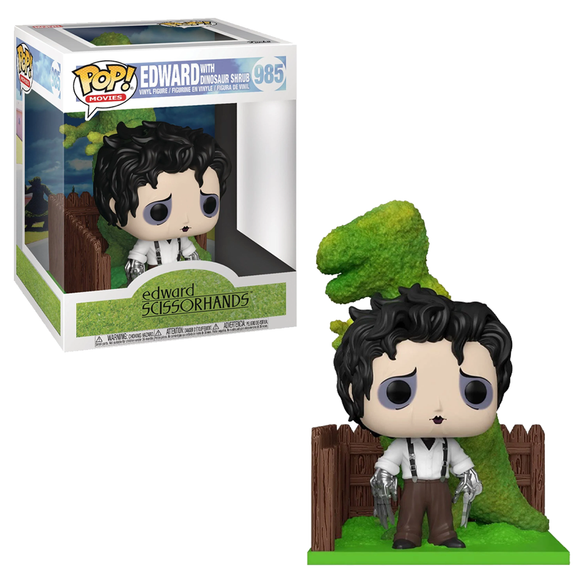 Funko POP! Edward Scissorhands - Edward with Dinosaur Shrub Vinyl Figure #985 - Bards & Cards
