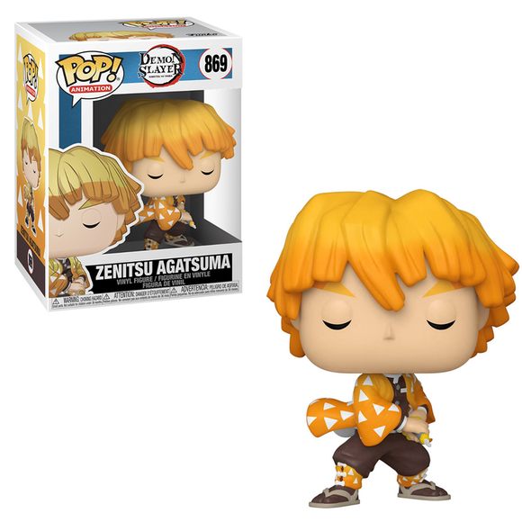 Funko POP! Demon Slayer: Kimetsu no Yaiba - Zenitsu Agatsuma Vinyl Figure #869 - Bards & Cards