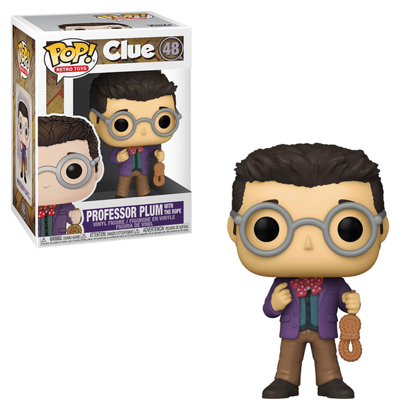 Funko POP! Clue - Professor Plum with Rope Vinyl Figure #48 - Bards & Cards