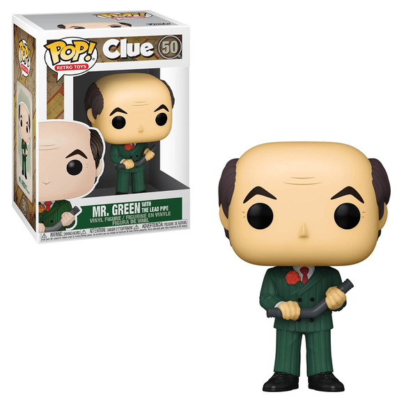 Funko POP! Clue - Mr. Green with Led Pipe Vinyl Figure #50 - Bards & Cards