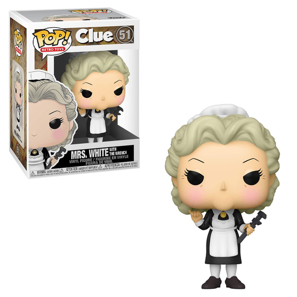Funko POP! Clue - Mrs. White with Wrench Vinyl Figure #51 - Bards & Cards
