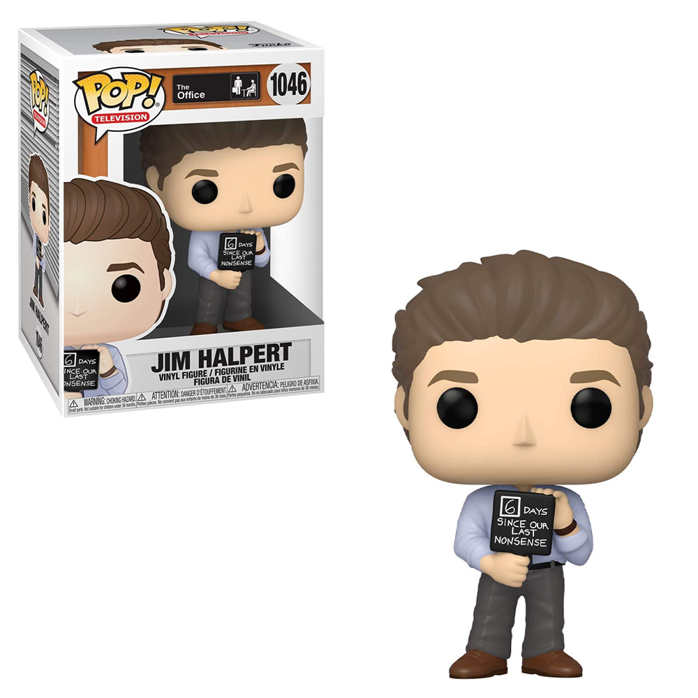 Funko POP! The Office - Jim with Nonsense Sign Vinyl Figure #1046 - Bards & Cards