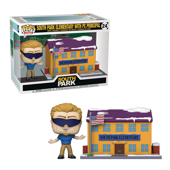 Funko POP! Town: South Park - South Park Elementary with PC Principal Vinyl Figure #24 - Bards & Cards