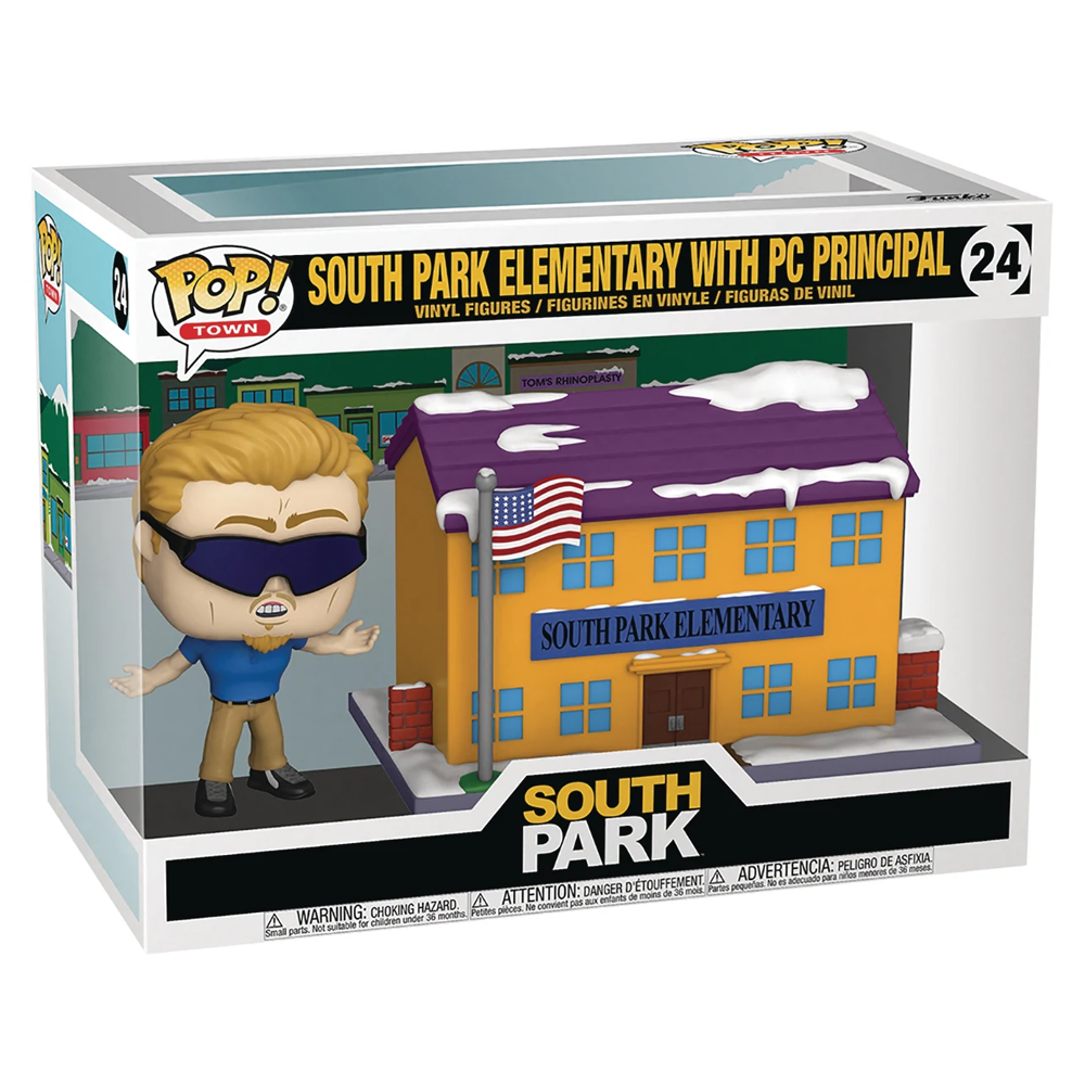 Funko POP! Town: South Park - South Park Elementary with PC Principal Vinyl Figure #24 - Bards & Cards