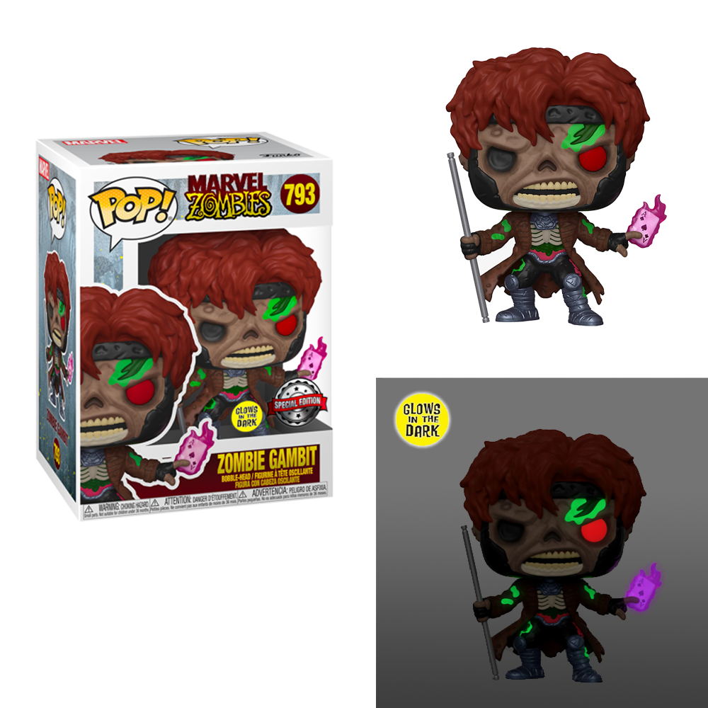 Funko POP! Marvel Zombies - Zombie Gambit (Glow in the Dark) Vinyl Figure #793 Special Edition Exclusive