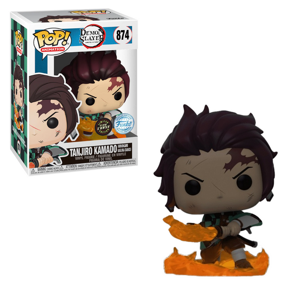 Funko POP! Demon Slayer: Kimetsu no Yaiba - Tanjiro Kamado (Hinokami Kagura Dance) Vinyl Figure #874 Special Edition Exclusive - Bards & Cards