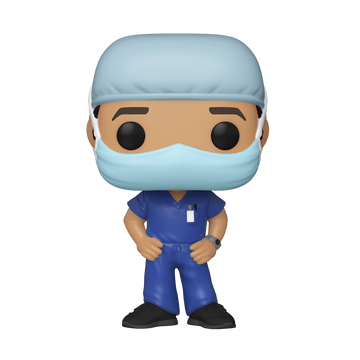 Funko POP! Heroes: Front Line Workers - Male (Blue Scrub) Vinyl Figure - Bards & Cards