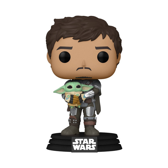 Funko POP! Star Wars: The Mandalorian - The Mandalorian with Grogu Vinyl Figure #461 - Bards & Cards