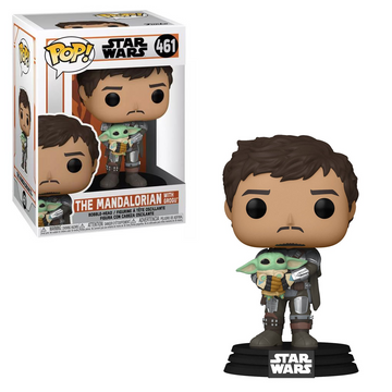 Funko POP! Star Wars: The Mandalorian - The Mandalorian with Grogu Vinyl Figure #461 - Bards & Cards