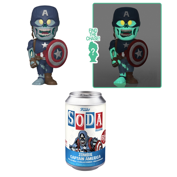 Funko Vinyl SODA: Marvel: What If - Zombie Captain America Vinyl Figure - Bards & Cards
