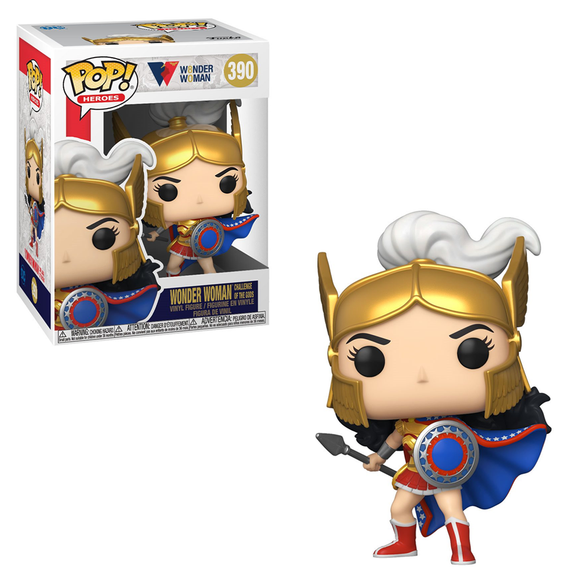 Funko POP! Wonder Woman 80th - Wonder Woman (Challenge Of The Gods) Vinyl Figure #390 - Bards & Cards