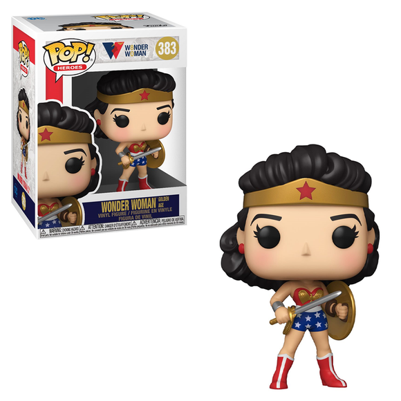 Funko POP! Wonder Woman 80th - Wonder Woman (Golden Age 1950's) Vinyl Figure #383 - Bards & Cards
