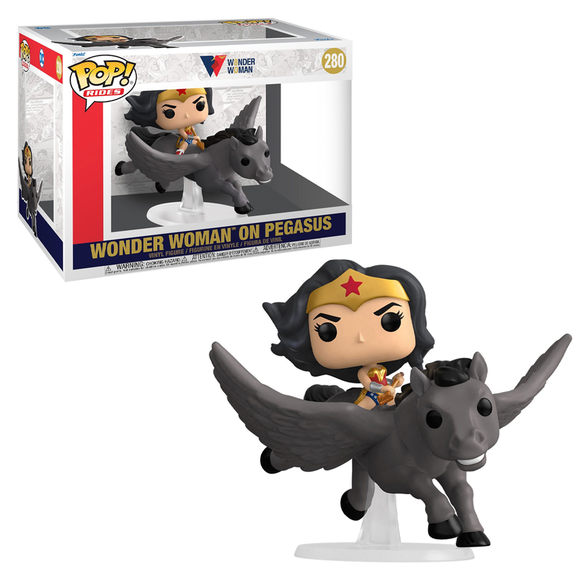 [PRE-ORDER] Funko POP! Deluxe: Wonder Woman 80th - Wonder Woman on Pegasus Vinyl Figure #280 - Bards & Cards