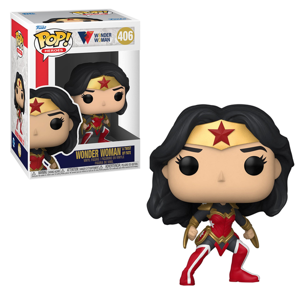 Funko POP! Wonder Woman 80th - Wonder Woman (A Twist of Fate) Vinyl Figure #406 - Bards & Cards