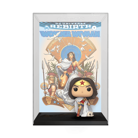 [PRE-ORDER] Funko POP! Comic Cover: Wonder Woman 80th - Wonder Woman (Rebirth) On Throne Vinyl Figure #3 - Bards & Cards