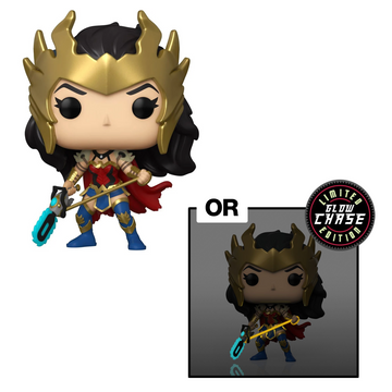 Funko POP! Wonder Woman (80th Anniversary) - Death Metal Wonder Woman Vinyl Figure #385 Preview Exclusives (PX) - Bards & Cards