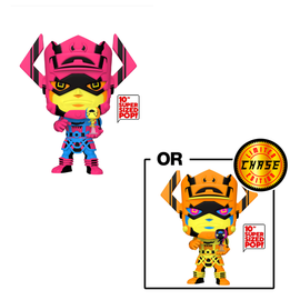 Funko POP! Fantastic Four - 10-Inch Galactus with Silver Surfer (Blacklight) Vinyl Figure #809 (PX) - Bards & Cards