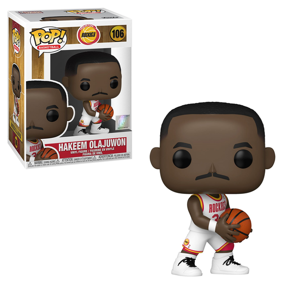 Funko POP! NBA: Legends - Hakeem Olajuwon (Rockets Home) Vinyl Figure #106 - Bards & Cards