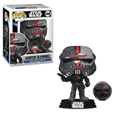 Funko POP! Star Wars: The Bad Batch - Hunter Kamino with Pin Vinyl Figure #446 Special Edition Exclusive - Bards & Cards