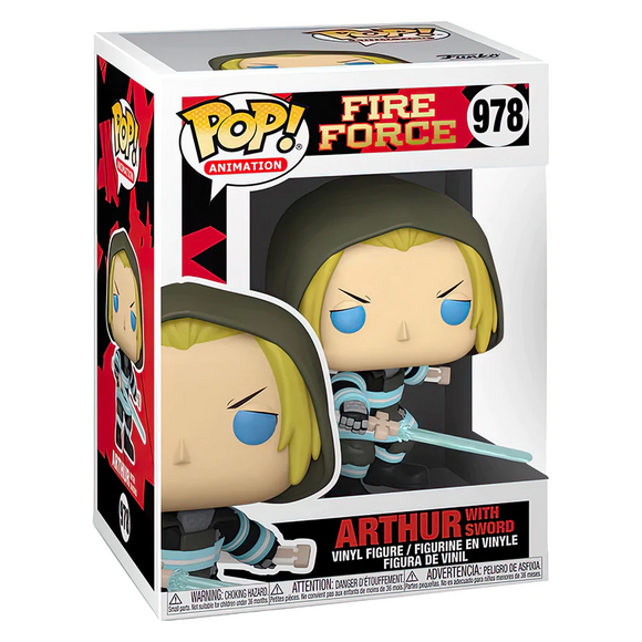 Funko POP! Fire Force - Arthur with Sword Vinyl Figure #978 - Bards & Cards