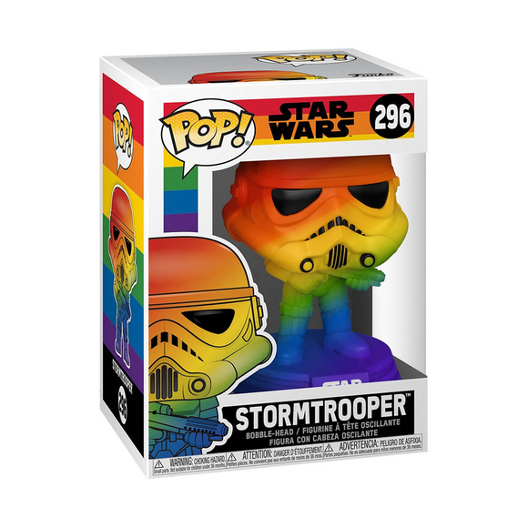 Funko POP! Star Wars: Pride - Stormtrooper (Rainbow) Vinyl Figure #296 - Bards & Cards