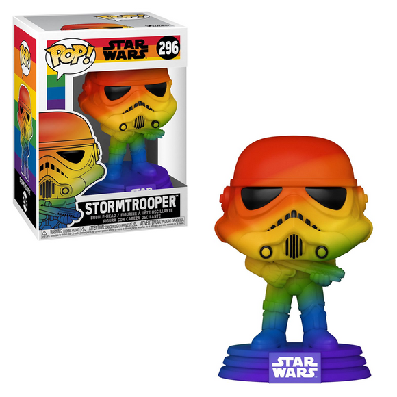 Funko POP! Star Wars: Pride - Stormtrooper (Rainbow) Vinyl Figure #296 - Bards & Cards