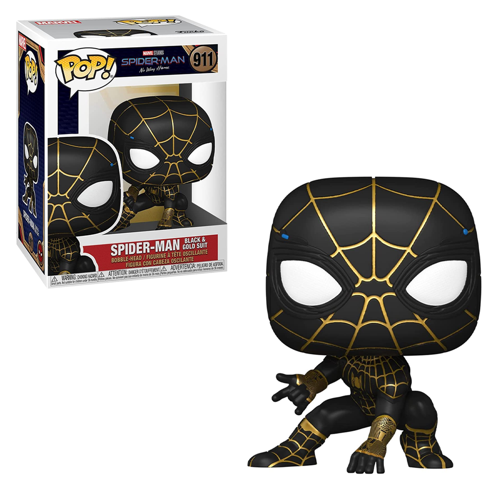 Funko POP! Marvel: Spider-Man No Way Home - Spider-Man (Black and Gold Suit) Vinyl Figure #911 - Bards & Cards