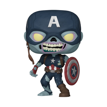Funko POP! Marvel: What If - Zombie Captain America Vinyl Figure #941 - Bards & Cards