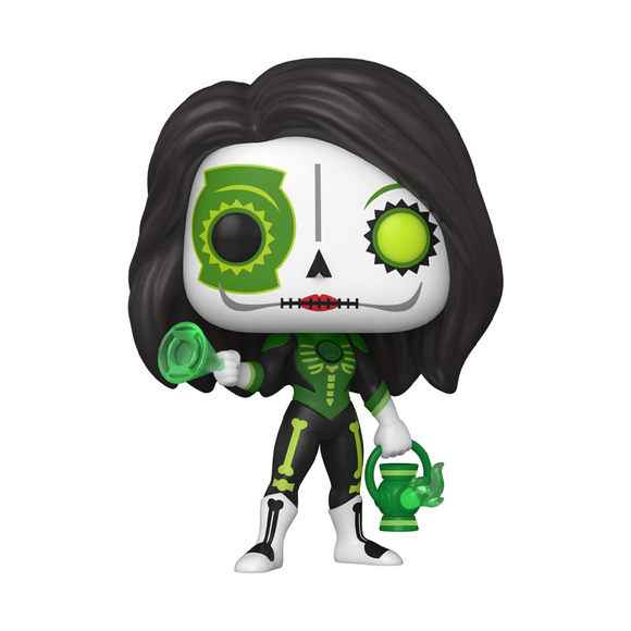 Funko POP! DC Super Heroes: Dia De Los - Green Lantern (Jessica Cruz) Vinyl Figure #411 - Bards & Cards