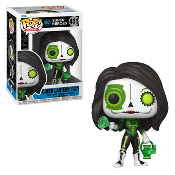 Funko POP! DC Super Heroes: Dia De Los - Green Lantern (Jessica Cruz) Vinyl Figure #411 - Bards & Cards