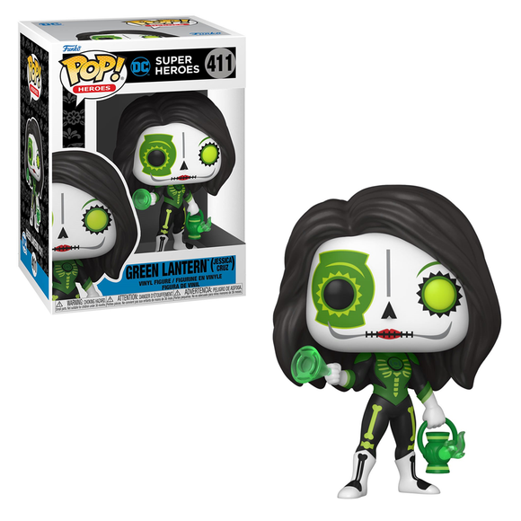 Funko POP! DC Super Heroes: Dia De Los - Green Lantern (Jessica Cruz) Vinyl Figure #411 - Bards & Cards