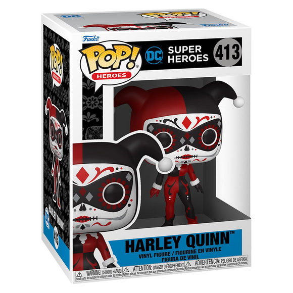 Funko POP! DC Super Heroes: Dia De Los - Harley Quinn Vinyl Figure #413 - Bards & Cards