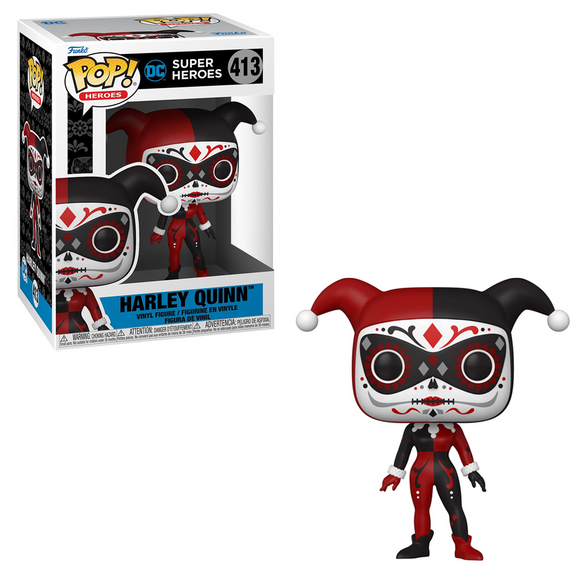 Funko POP! DC Super Heroes: Dia De Los - Harley Quinn Vinyl Figure #413 - Bards & Cards