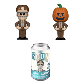 Funko Vinyl SODA: The Office- Dwight with Pumpkinhead Vinyl Figure - Bards & Cards