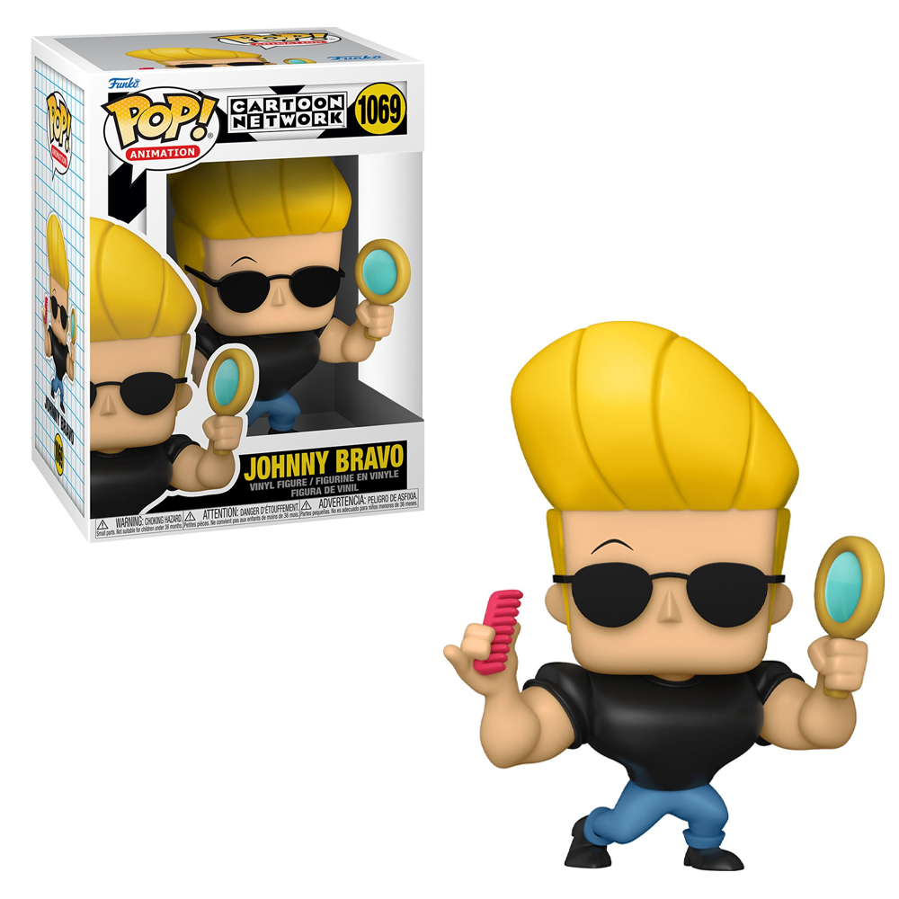Funko POP! Johnny Bravo - Johnny Bravo with Mirror and Comb Vinyl Figure #1069 - Bards & Cards