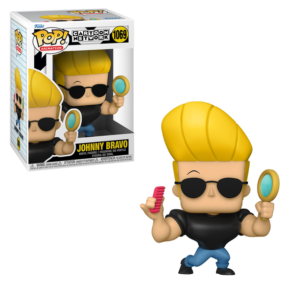 Funko POP! Johnny Bravo - Johnny Bravo with Mirror and Comb Vinyl Figure #1069 - Bards & Cards