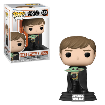 Funko POP! Star Wars: The Mandalorian - Luke Skywalker with Grogu Vinyl Figure #482 - Bards & Cards