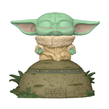 Funko POP! Deluxe Star Wars: The Mandalorian - Grogu Using the Force (with Light and Sounds) Vinyl Figure - Bards & Cards