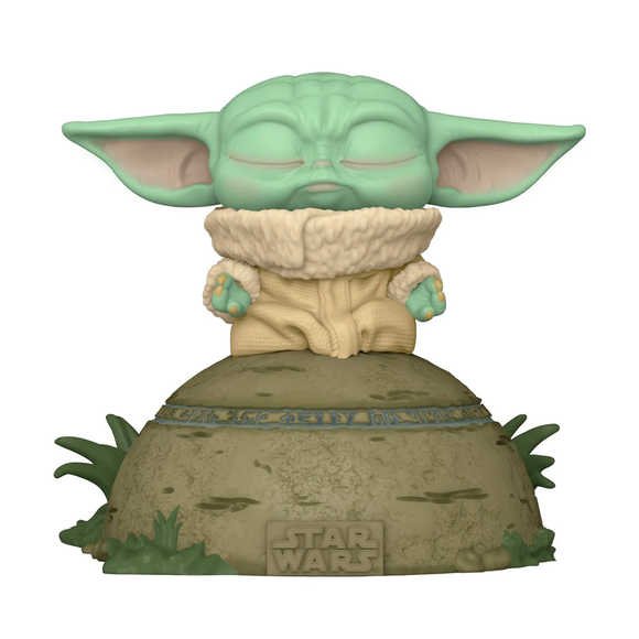 Funko POP! Deluxe Star Wars: The Mandalorian - Grogu Using the Force (with Light and Sounds) Vinyl Figure - Bards & Cards