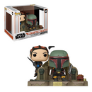 Funko POP! Moment: Star Wars: The Mandalorian - Boba Fett and Fennec Shand on Throne Vinyl Figure #486 - Bards & Cards