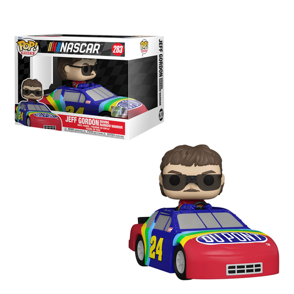 Funko POP! Ride: NASCAR - Jeff Gordon (Rainbow Warrior) Vinyl Figure - Bards & Cards