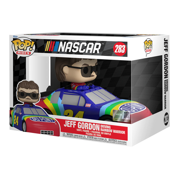 Funko POP! Ride: NASCAR - Jeff Gordon (Rainbow Warrior) Vinyl Figure - Bards & Cards
