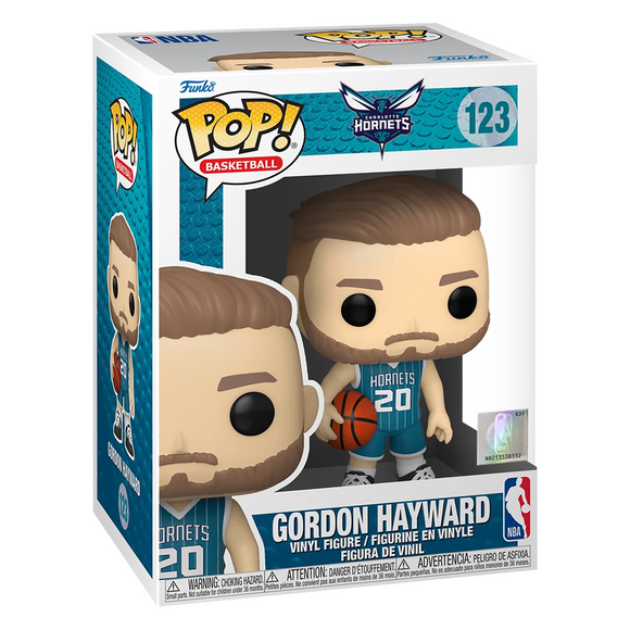 Funko POP! NBA: Hornets - Gordon Hayward (Teal Jersey) Vinyl Figure #123 - Bards & Cards