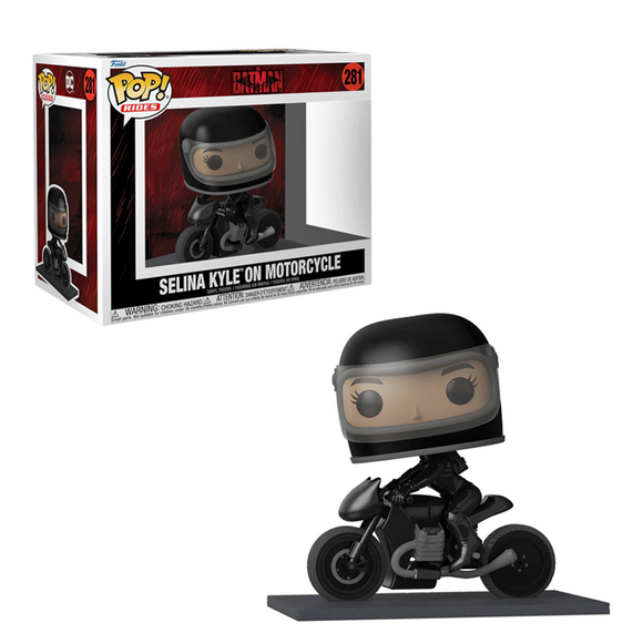 Funko POP! Rides: The Batman - Selina Kyle on Motorcycle Vinyl Figure #281 - Bards & Cards
